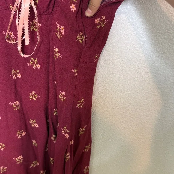 NWT Free People Everyone’s Favorite Minidress Red Floral M - Picture 7 of 9